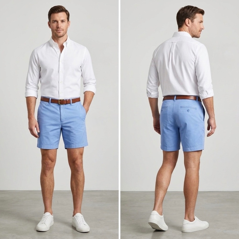 Vineyard Vines Mens Size 30 Breaker Shorts Blue Stretch Chino 1H001478